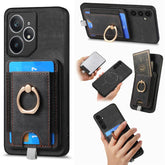 Retro Splitable Magnetic Card Bag Leather Phone Case, For Realme Neo7
